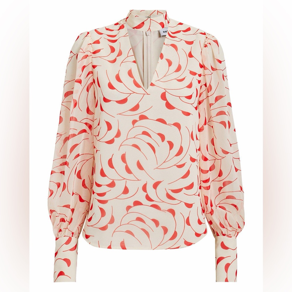 Self portrait printed blouse